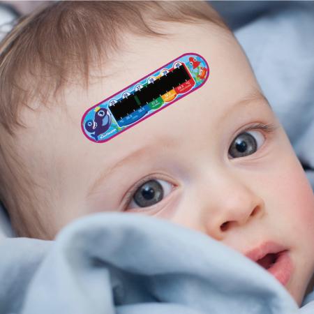 just place the forehead thermometer on the forehead to check body temperature.